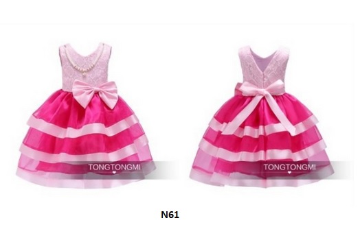 gaun pink cantik elegan